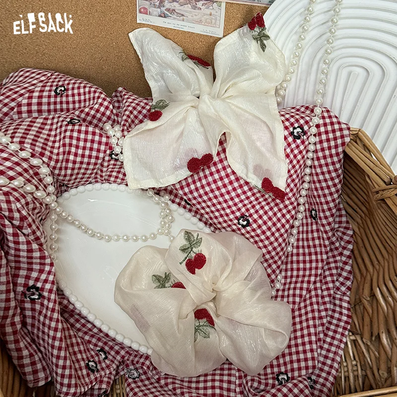 ELFSACK 2025 Summer New Arrival Sweet Cherry Large Intestine Hair Ring Design Premium Feeling Hair Rope Hair Ring For Women
ELFSACK 2025 Summer New Arrival Sweet Cherry Large Intestine Hair Ring Design Premium Feeling Hair Rope Hair Ring For Women