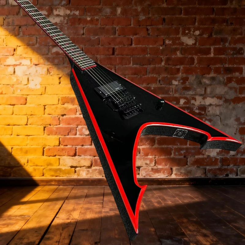 Chinese V Style Duplex Tremolo System Black and Red Color 6 String Free Shipping Electric Guitar
Chinese V Style Duplex Tremolo System Black and Red Color 6 String Free Shipping Electric Guitar