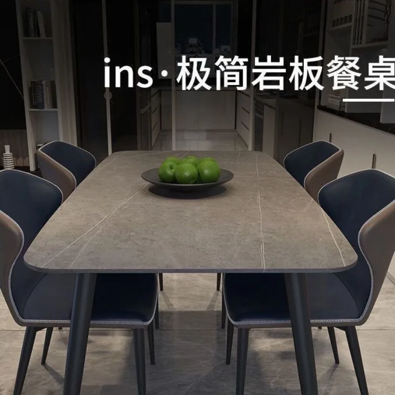 Nordic Rock Plate Dining Table and Chair Combination Small Household Dining Table Modern Simple and Luxury Italian New Rectangul
Nordic Rock Plate Dining Table and Chair Combination Small Household Dining Table Modern Simple and Luxury Italian New Rectangul