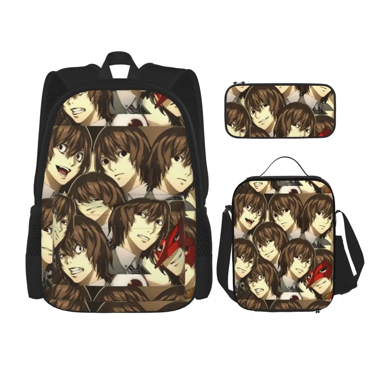 Many Faces Of Goro Akechi Backpacks Boys Girls Bookbag Students School Bags Kids Rucksack Lunch Bag Pen Bag Three-Piece Set
Many Faces Of Goro Akechi Backpacks Boys Girls Bookbag Students School Bags Kids Rucksack Lunch Bag Pen Bag Three-Piece Set