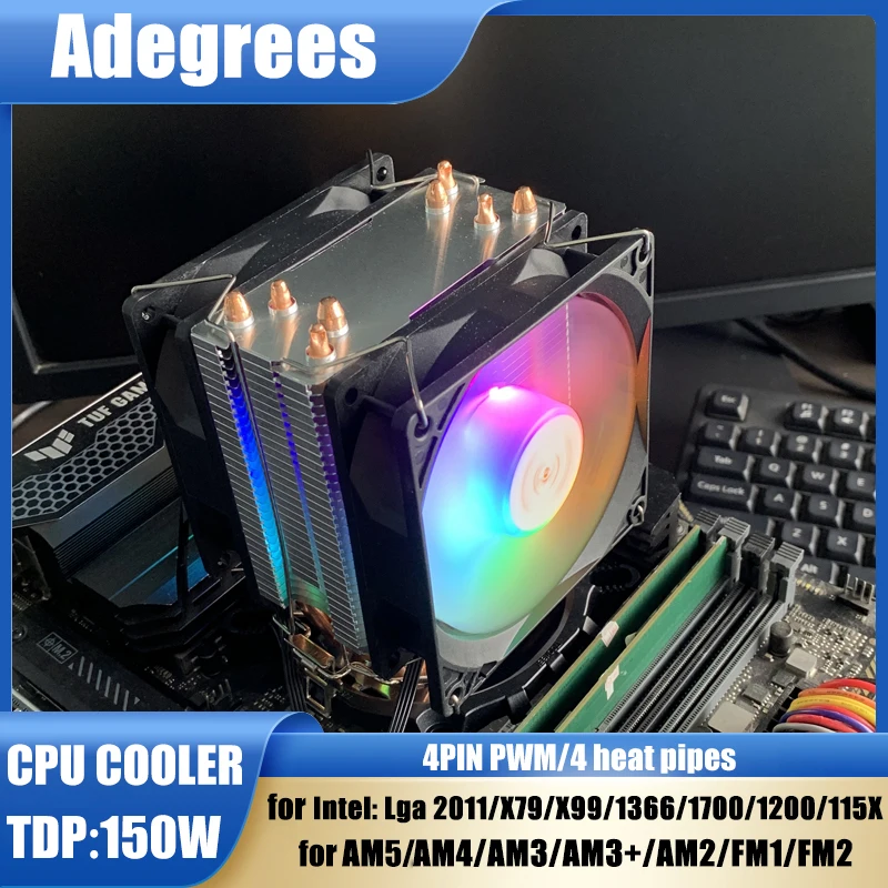 X99 CPU Air Cooler 2/4 Heat pipes 3PIN/4PIN Quiet CPU RGB Cooling Fan For Intel LGA 775 1366 1151 1155 1200 1700 2011 AM4 AM5
X99 CPU Air Cooler 2/4 Heat pipes 3PIN/4PIN Quiet CPU RGB Cooling Fan For Intel LGA 775 1366 1151 1155 1200 1700 2011 AM4 AM5