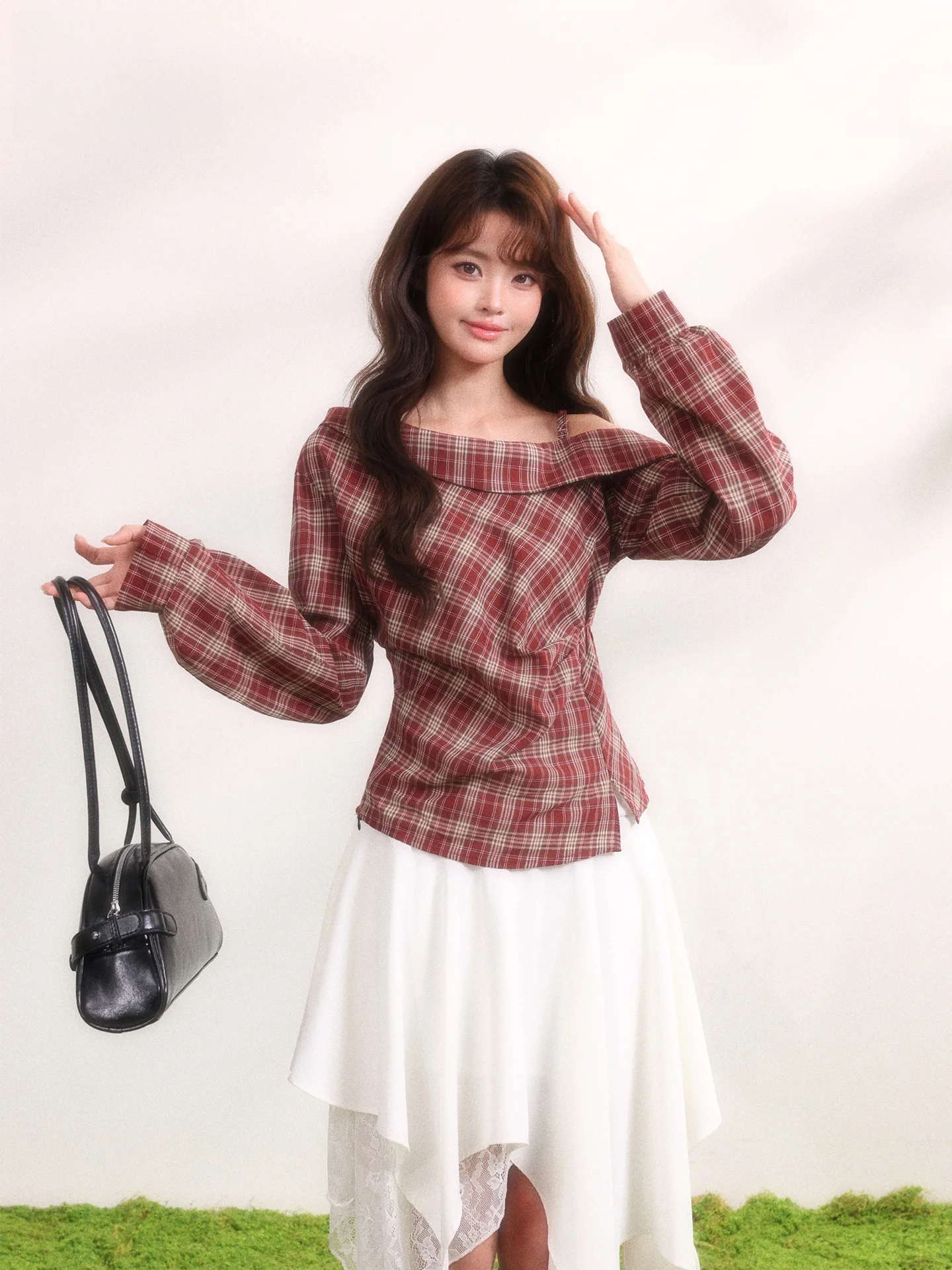 Casual Elegant Red Plaid Asymmetrical Shoulder Long Sleeve Shirt Women's Summer New Design Loose Fit Button up Neck
Casual Elegant Red Plaid Asymmetrical Shoulder Long Sleeve Shirt Women's Summer New Design Loose Fit Button up Neck