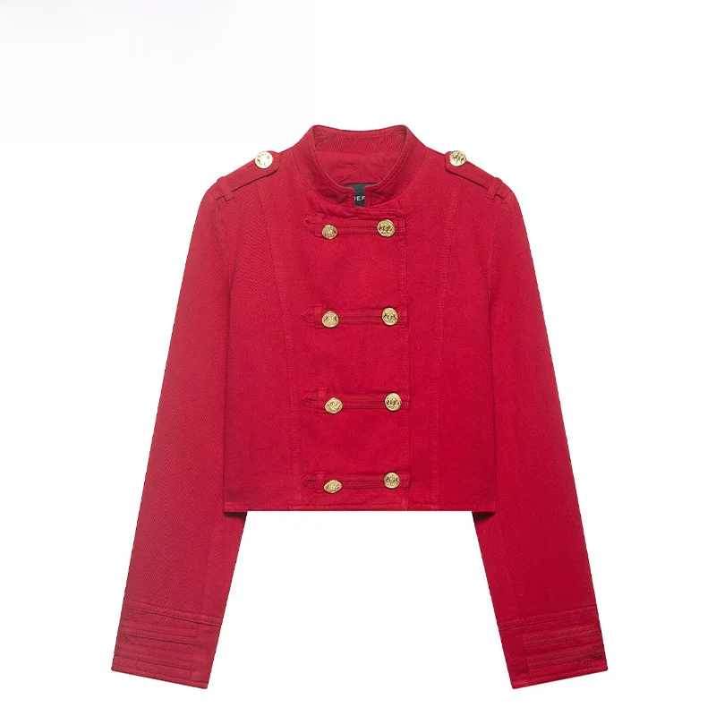 Fashionable Versatile Button Decorated Jacket Outerwear Women's Standard Fit Polyester Long Sleeve Regular Length Spring New
Fashionable Versatile Button Decorated Jacket Outerwear Women's Standard Fit Polyester Long Sleeve Regular Length Spring New