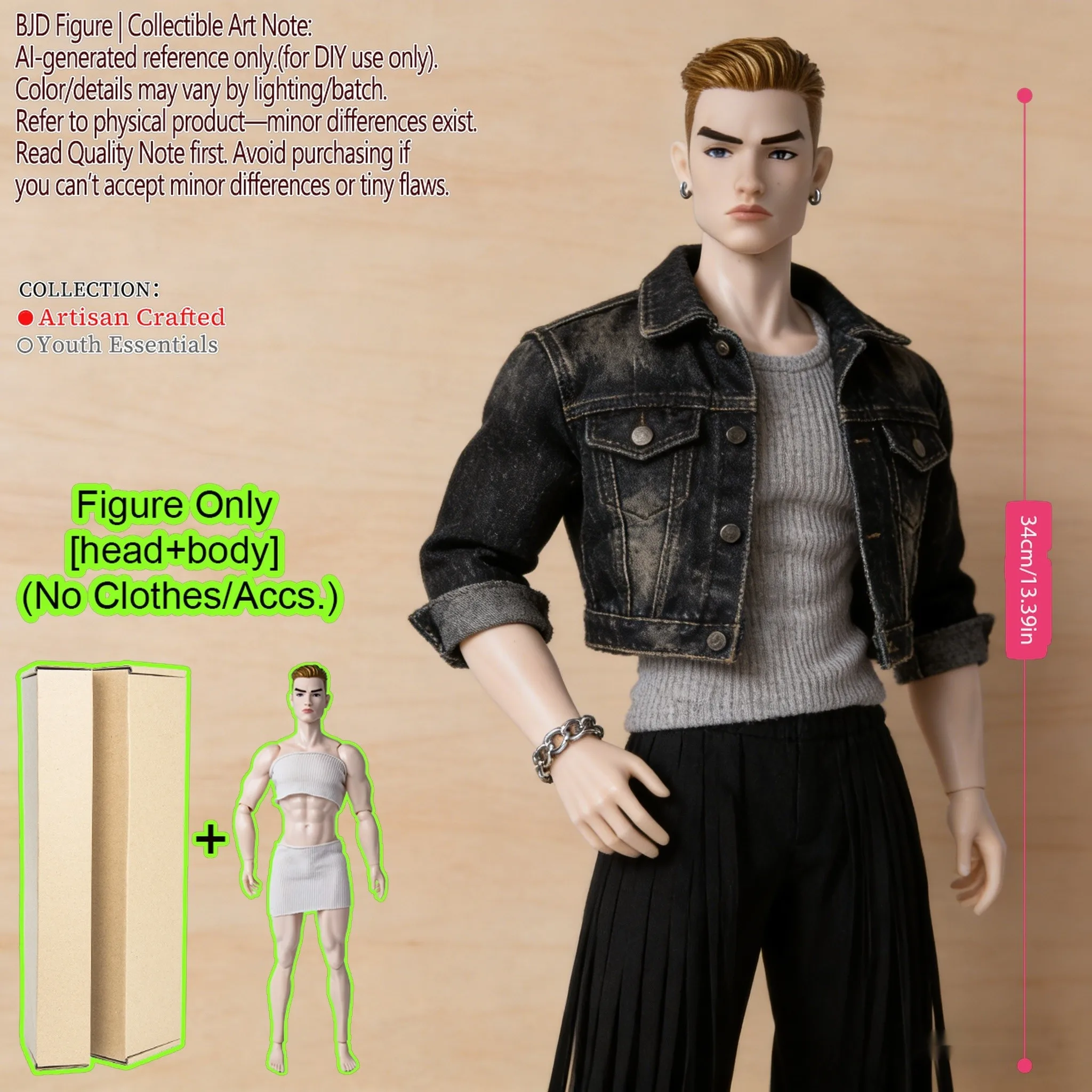 12.6" 1/6 Supermodel BJD MJD Collectible Figure, Realistic Makeup, Fluffy Hairstyle, High Articulation Joint (No Clothe
12.6" 1/6 Supermodel BJD MJD Collectible Figure, Realistic Makeup, Fluffy Hairstyle, High Articulation Joint (No Clothe