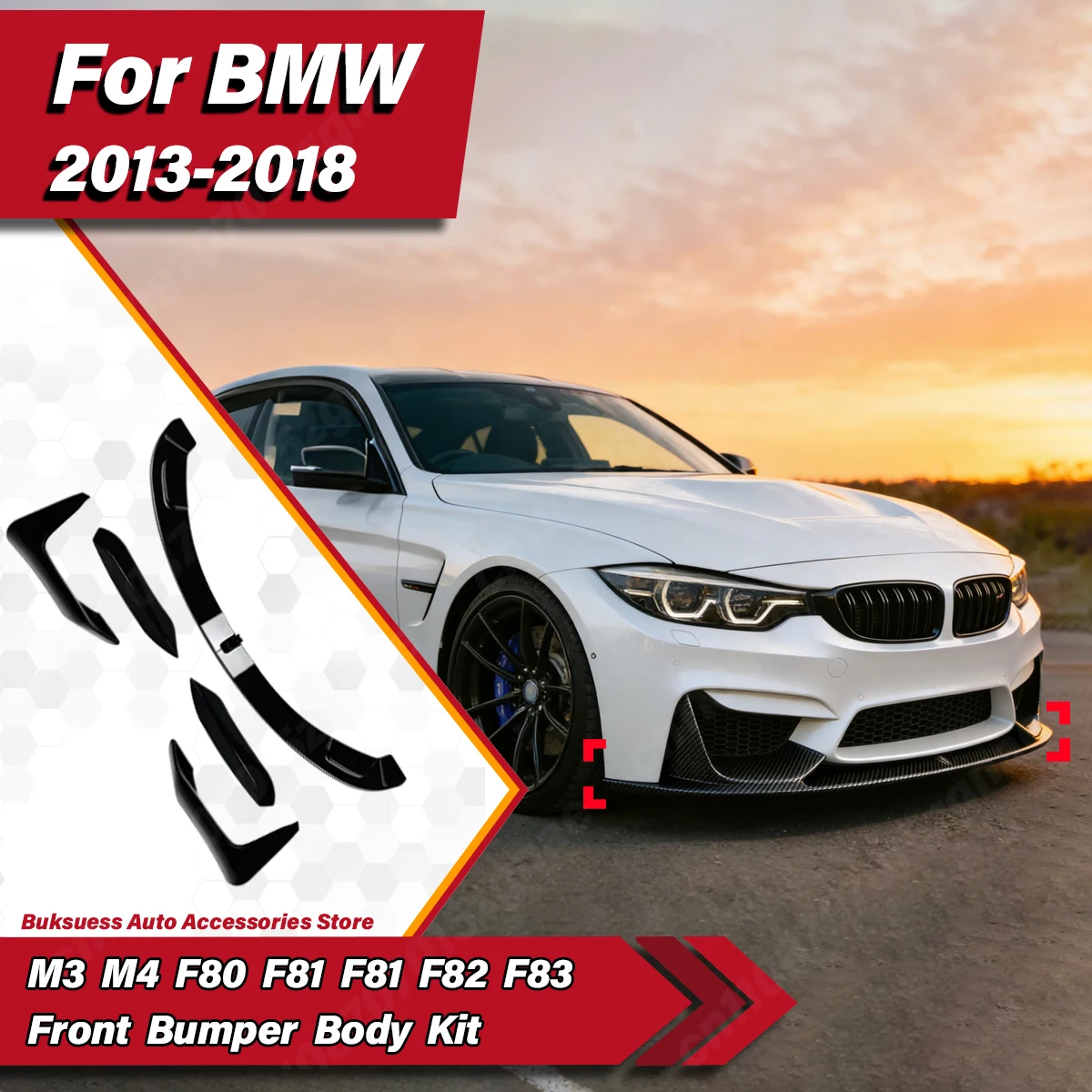 For BMW 3/4 Series M3 M4 F80 F81 F82 F83 2013 2014 2015 2016 2017 2018 Automotive Front Bumper Diverter Spoiler Body Decoration
For BMW 3/4 Series M3 M4 F80 F81 F82 F83 2013 2014 2015 2016 2017 2018 Automotive Front Bumper Diverter Spoiler Body Decoration
