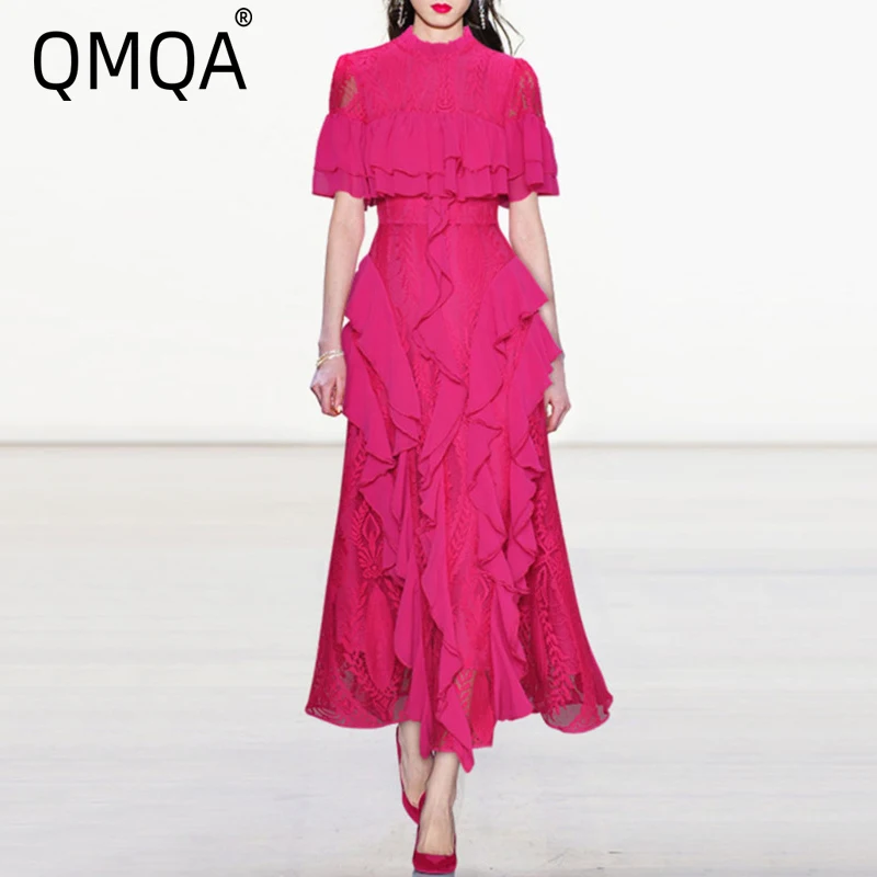 QMQA модные женские элегантные платья с круглым вырезом и короткими рукавами, ажурное плиссированное кружевное вечернее платье, новинка 2024, женская одежда 1A161
QMQA модные женские элегантные платья с круглым вырезом и короткими рукавами, ажурное плиссированное кружевное вечернее платье, новинка 2024, женская одежда 1A161