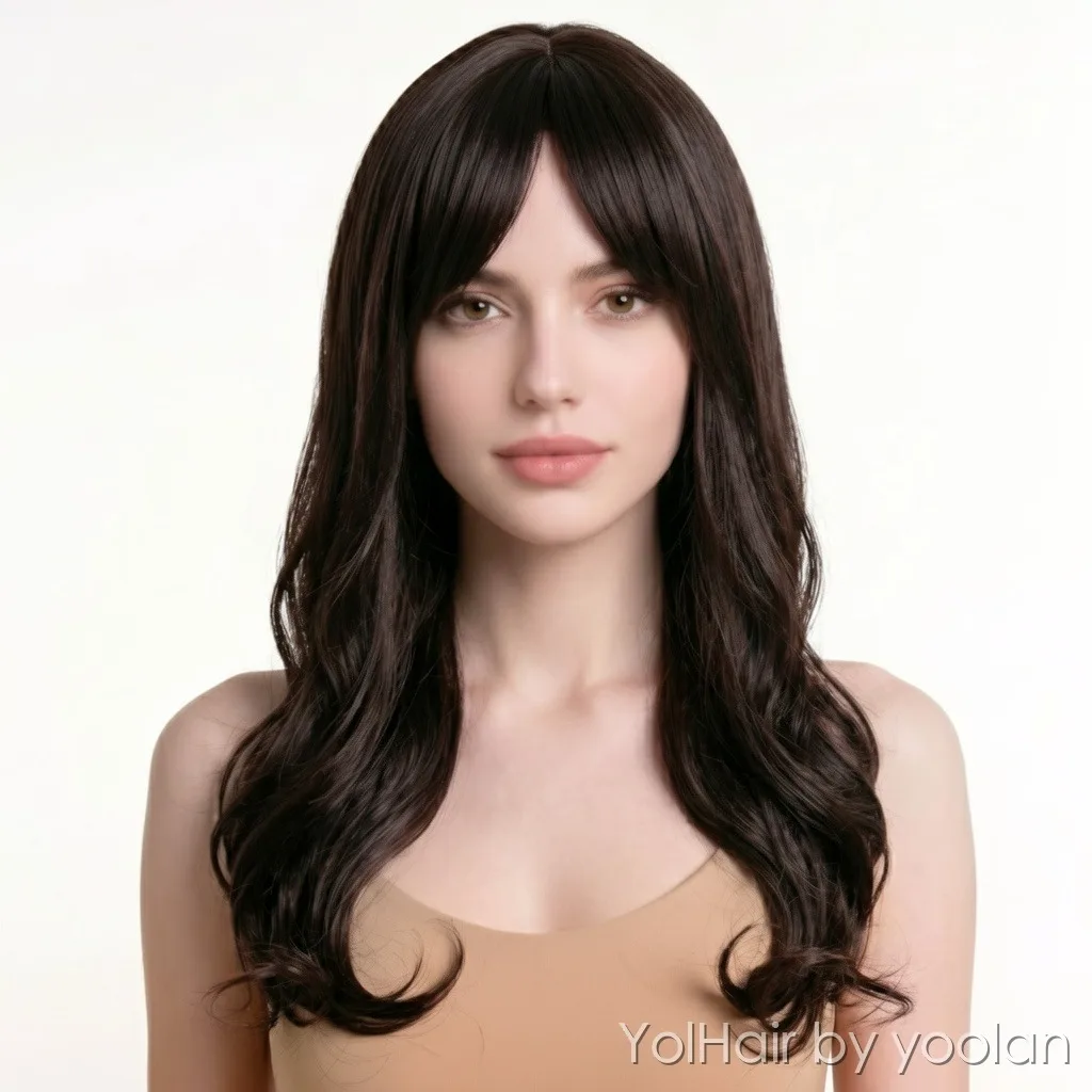 Long Wavy Synthetic Wigs with Bangs for Women Natural Black Layered Wolf Cut Wig Heat Resistant Fiber Fake Hair for Daily Party
Long Wavy Synthetic Wigs with Bangs for Women Natural Black Layered Wolf Cut Wig Heat Resistant Fiber Fake Hair for Daily Party
