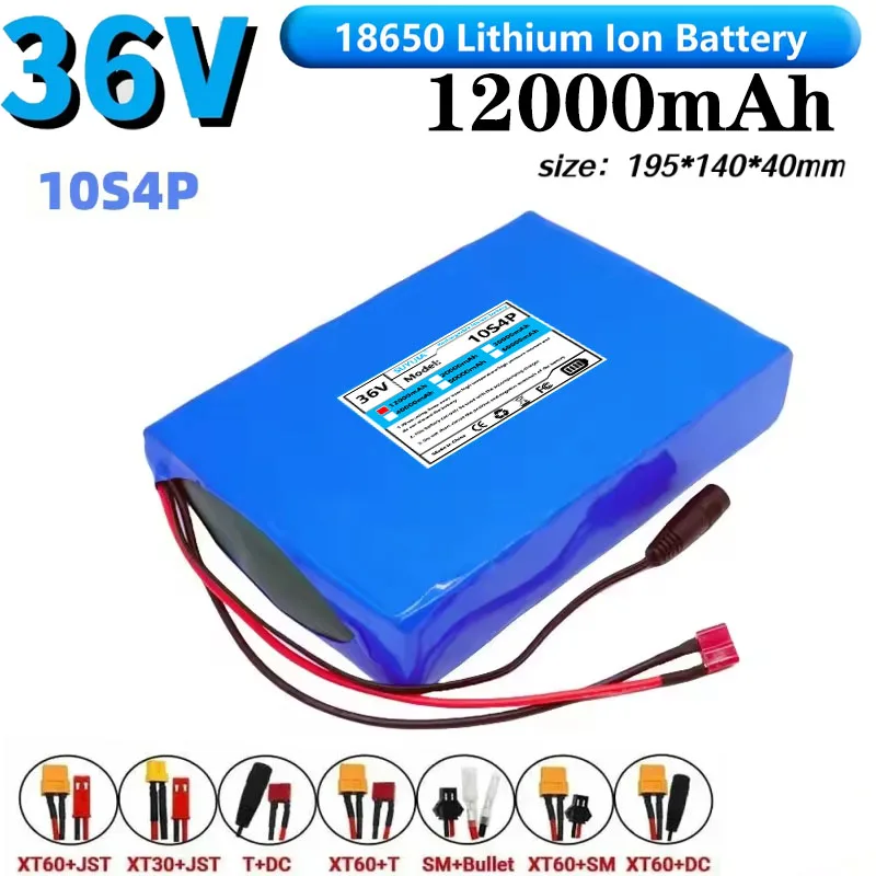 36V 12000mAh 10S4P 18650 Lithium Battery - BMS Equipped Rechargeable for Daily Travel Replacement Skateboard 500W
36V 12000mAh 10S4P 18650 Lithium Battery - BMS Equipped Rechargeable for Daily Travel Replacement Skateboard 500W