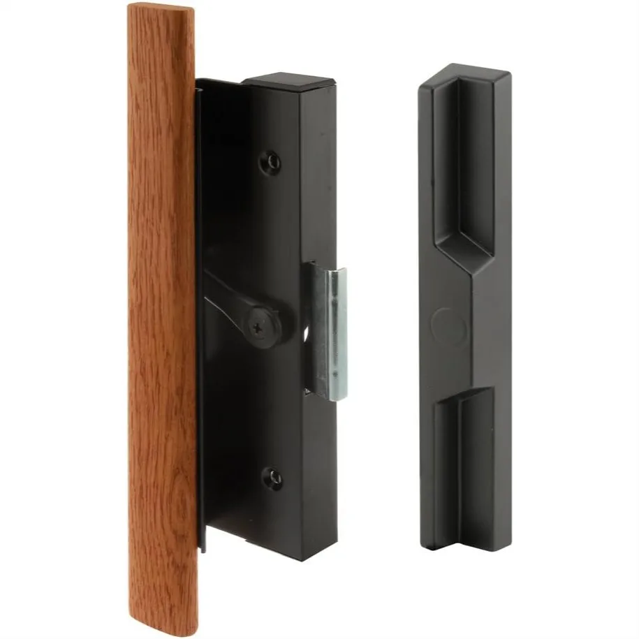 Sliding Door Handle with Wood Handle, Reversible for Right or Left Doors, Black Diecast
Sliding Door Handle with Wood Handle, Reversible for Right or Left Doors, Black Diecast