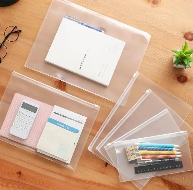 Waterproof Plastic Zipper File Folder Book Pencil Pen Case Bag document bag for office student supplies for A4 A5 A6 B5 SN4513
Waterproof Plastic Zipper File Folder Book Pencil Pen Case Bag document bag for office student supplies for A4 A5 A6 B5 SN4513