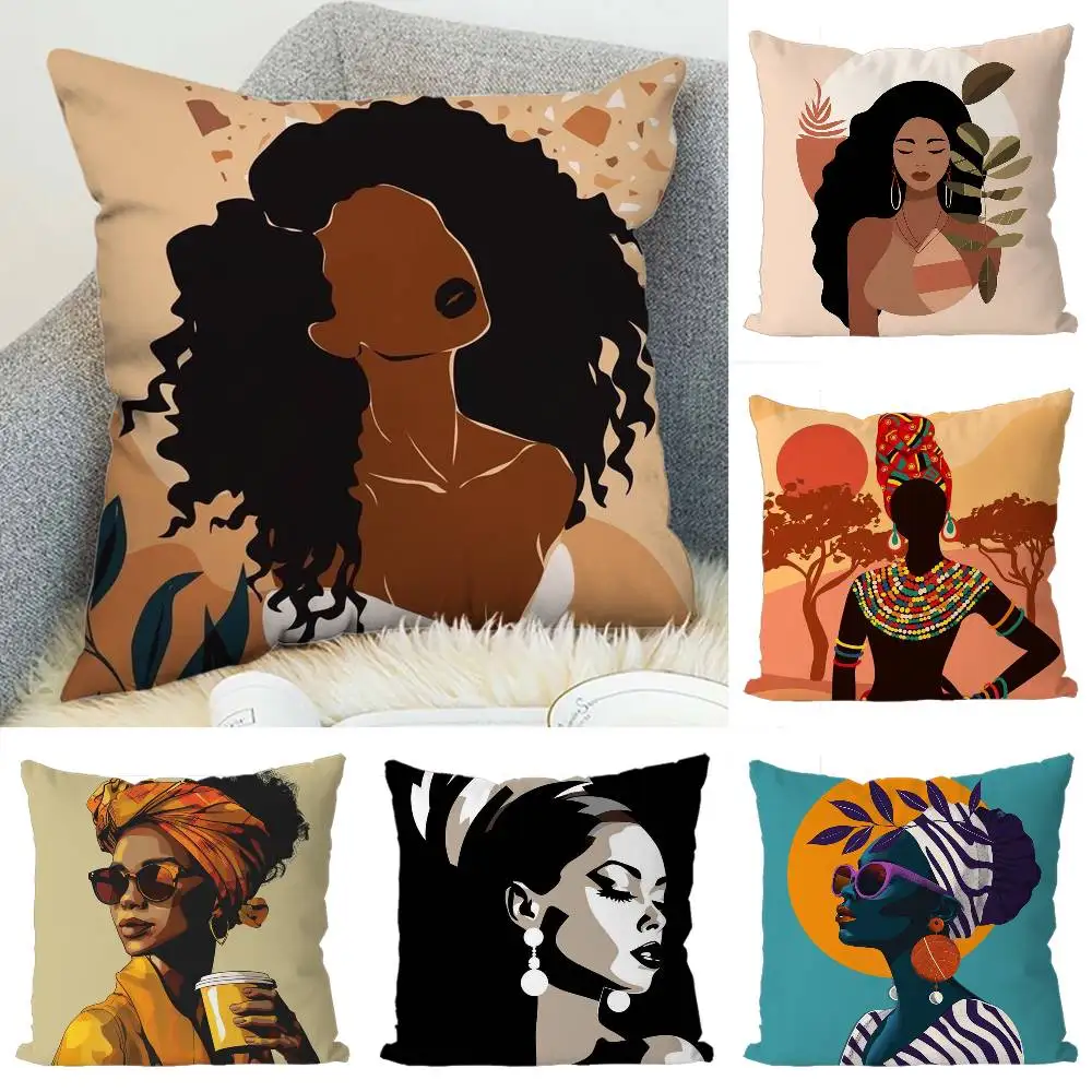 African Women Pillow Case Luxury Double-sided For Car Pillows 45x45 Cushions Cover Home And Decoration Sofa Pillowcase 50x50
African Women Pillow Case Luxury Double-sided For Car Pillows 45x45 Cushions Cover Home And Decoration Sofa Pillowcase 50x50