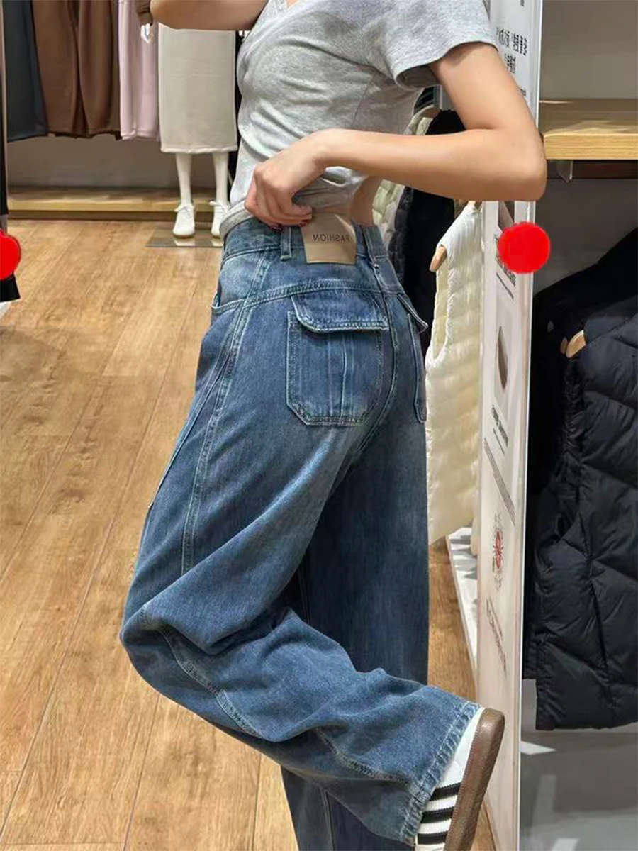 plus Size High Waist Blue Denim Jeans Women's Loose Straight Leg Trousers for Pear aped Body Vintage Waed Casual Jeans
plus Size High Waist Blue Denim Jeans Women's Loose Straight Leg Trousers for Pear aped Body Vintage Waed Casual Jeans