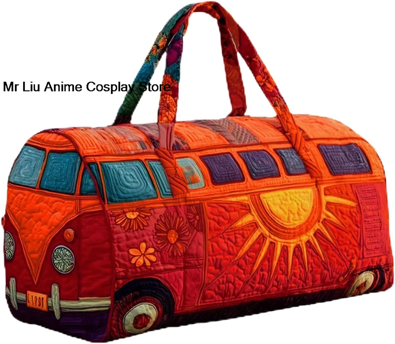 Hippie Van Quilted Duffle Bag - Boho Weekender Travel Bag with Adjustable Strap, Retro Style for Women, Short Trip Carryall
Hippie Van Quilted Duffle Bag - Boho Weekender Travel Bag with Adjustable Strap, Retro Style for Women, Short Trip Carryall