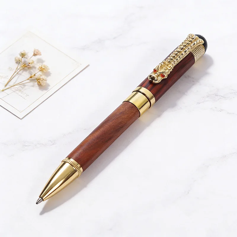 New 2026 Vintage Solid Wood Metal Three-dimensional Faucet Snake Shaped Lion Pen Clip Business Ballpoint Pen
New 2026 Vintage Solid Wood Metal Three-dimensional Faucet Snake Shaped Lion Pen Clip Business Ballpoint Pen