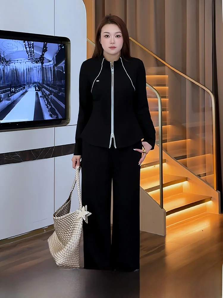 Женский повседневный комплект больших размеров: свободная куртка, брюки и жилет с завышенной талией, осенний модный комплект с длинными рукавами
Женский повседневный комплект больших размеров: свободная куртка, брюки и жилет с завышенной талией, осенний модный комплект с длинными рукавами