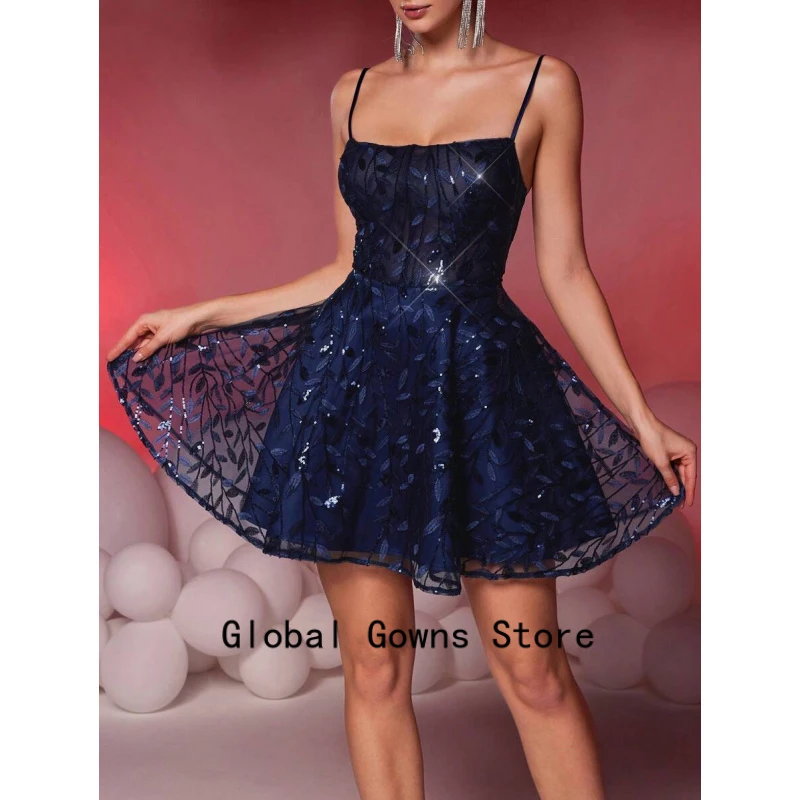 A Line Sequin Embroidery Spaghetti Strap Homecoming Dresses Short Backless Prom Dresses Sparkly Cocktail Ball Gown Customized
A Line Sequin Embroidery Spaghetti Strap Homecoming Dresses Short Backless Prom Dresses Sparkly Cocktail Ball Gown Customized