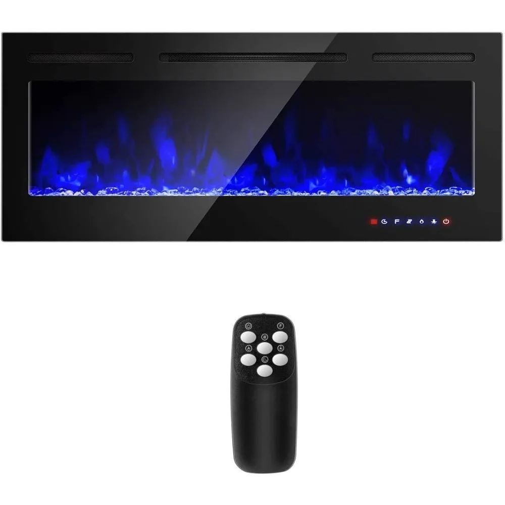 50-Inch Electric Fireplace, 750W/1500W Wall Recessed and Mounted Fireplace Insert with Remote Control, 9 Flame Colors
50-Inch Electric Fireplace, 750W/1500W Wall Recessed and Mounted Fireplace Insert with Remote Control, 9 Flame Colors