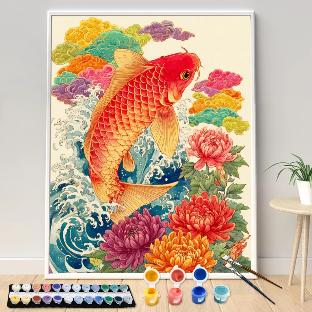 Digital Acrylic Painting Kit DIY Koi Fish Bring Good Fortune Art Canvas Hand Painted Home Decor Personalized Surprise Gift
Digital Acrylic Painting Kit DIY Koi Fish Bring Good Fortune Art Canvas Hand Painted Home Decor Personalized Surprise Gift