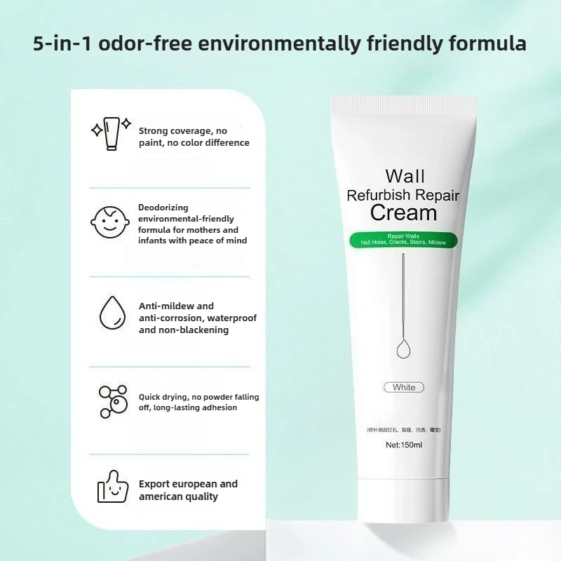 Шпатлевка премиум-класса для ремонта домашних стен - наполнитель для предотвращения трещин и гвоздей, белый составной рисунок для ремонта внутренних стен 
Шпатлевка премиум-класса для ремонта домашних стен - наполнитель для предотвращения трещин и гвоздей, белый составной рисунок для ремонта внутренних стен