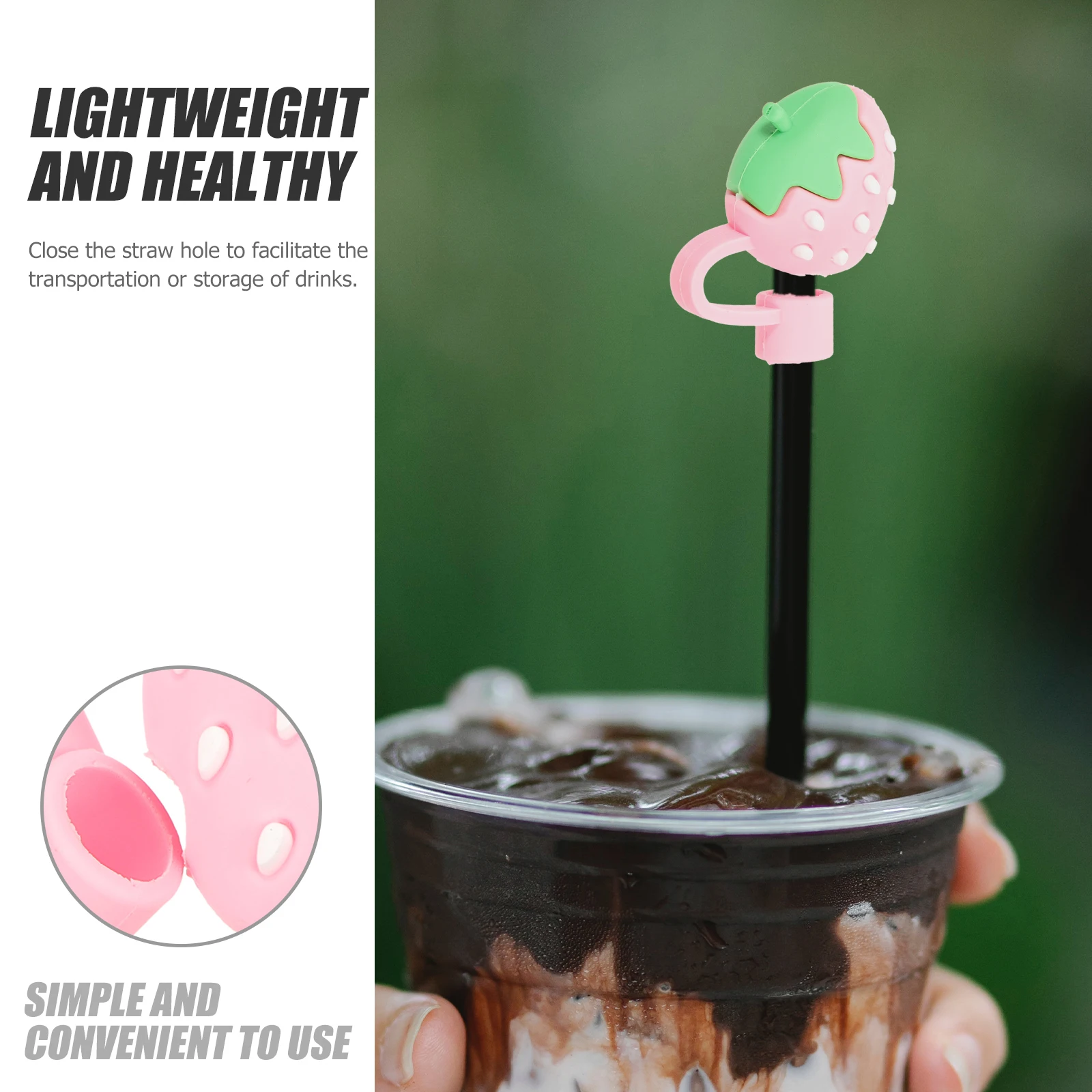 2 Pcs Straw Covers Cap Toppers Dustproof Silicone Drinking Plugs for 6-8MM Straws Leakproof Bar Accessories Kitchen Barware
2 Pcs Straw Covers Cap Toppers Dustproof Silicone Drinking Plugs for 6-8MM Straws Leakproof Bar Accessories Kitchen Barware