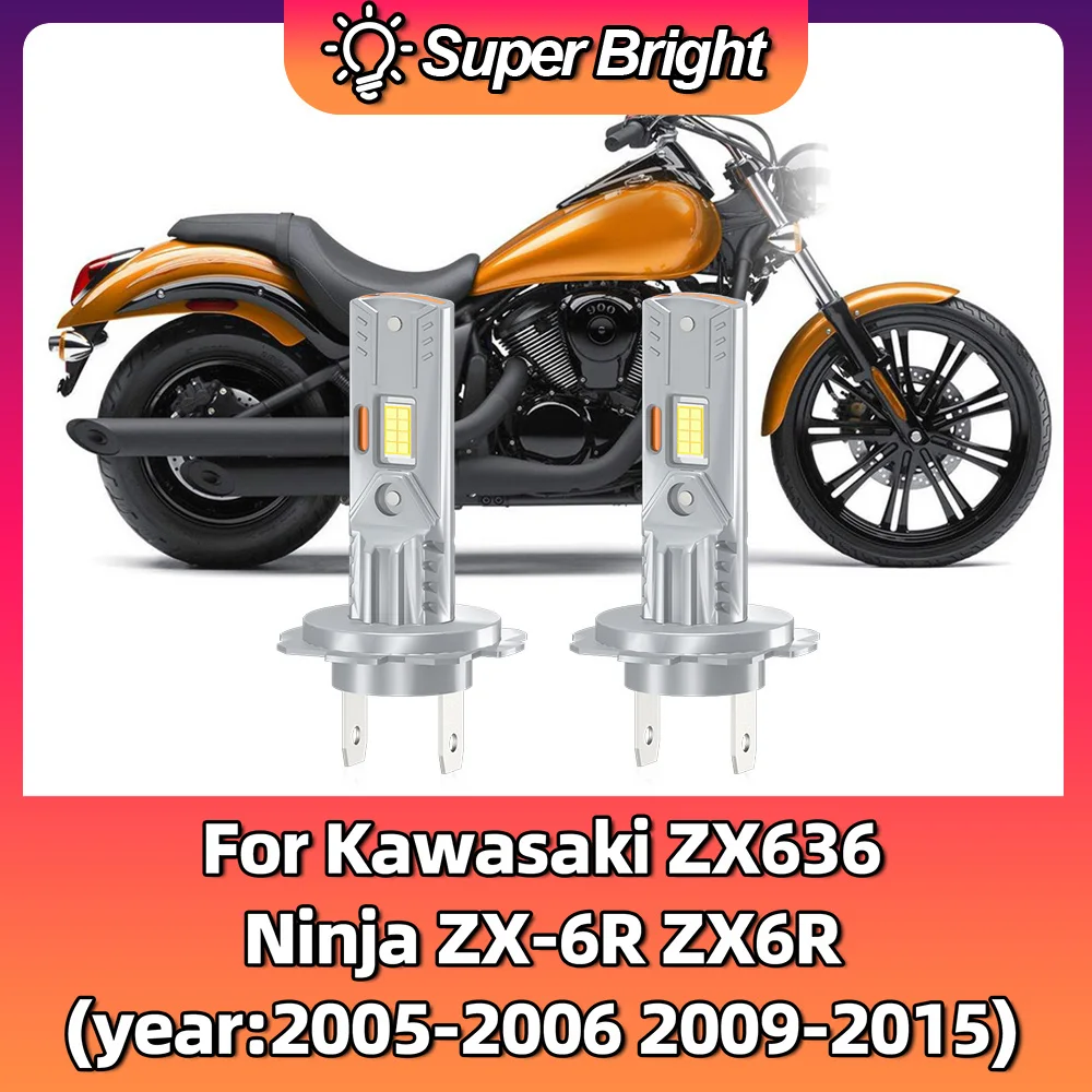 LED Light Bulb LED Headlight 30000LM 6000K White For Kawasaki ZX636 Ninja ZX-6R ZX6R (year:2005-2006 2009-2015) Fog lights Lamp
LED Light Bulb LED Headlight 30000LM 6000K White For Kawasaki ZX636 Ninja ZX-6R ZX6R (year:2005-2006 2009-2015) Fog lights Lamp