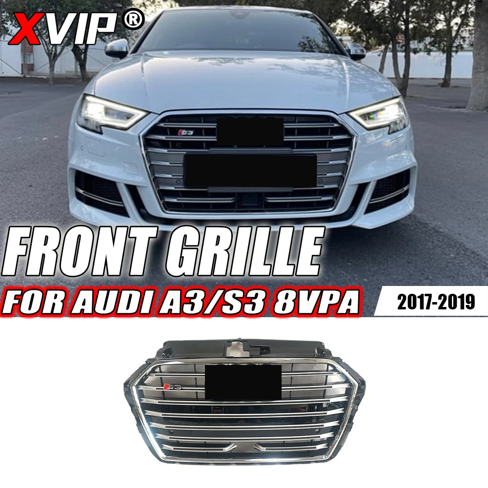 Хромированный гриль XVIP S3 с длинной полосой для Audi A3 S3 8VPA 2017-2019, хромированный черный Высококачественный передний бампер, решетка с ACC
Хромированный гриль XVIP S3 с длинной полосой для Audi A3 S3 8VPA 2017-2019, хромированный черный Высококачественный передний бампер, решетка с ACC