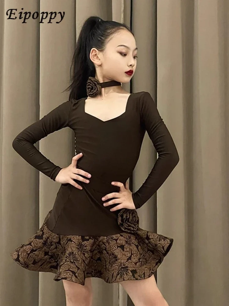 Autumn and Winter New Latin Dance Clothes Girls' Professional Performance Practice Clothes Advanced Large Skirt Fishbone
Autumn and Winter New Latin Dance Clothes Girls' Professional Performance Practice Clothes Advanced Large Skirt Fishbone