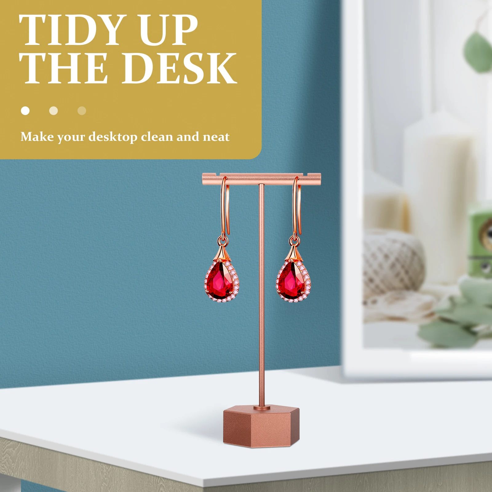 1 pc Jewelry Display Rack Rose Gold Plated Storage Holder For Necklaces Earrings Bracelets Stylish Organizer Stand Bedroom
1 pc Jewelry Display Rack Rose Gold Plated Storage Holder For Necklaces Earrings Bracelets Stylish Organizer Stand Bedroom