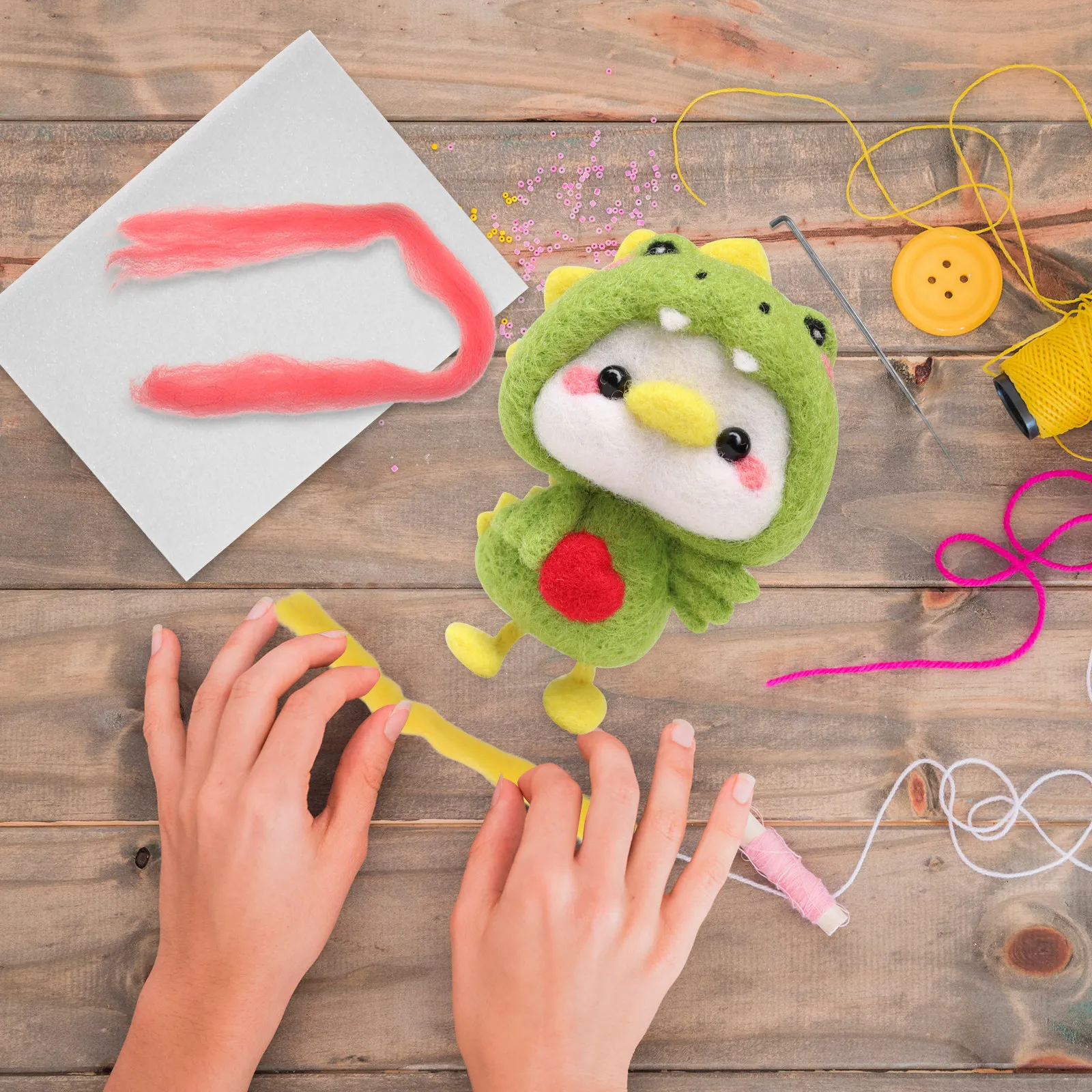1Set Needle Felting Kit Household Felting Set Safe Smooth Surface Stimulate Creativity Compact Size Easy Carry
1Set Needle Felting Kit Household Felting Set Safe Smooth Surface Stimulate Creativity Compact Size Easy Carry