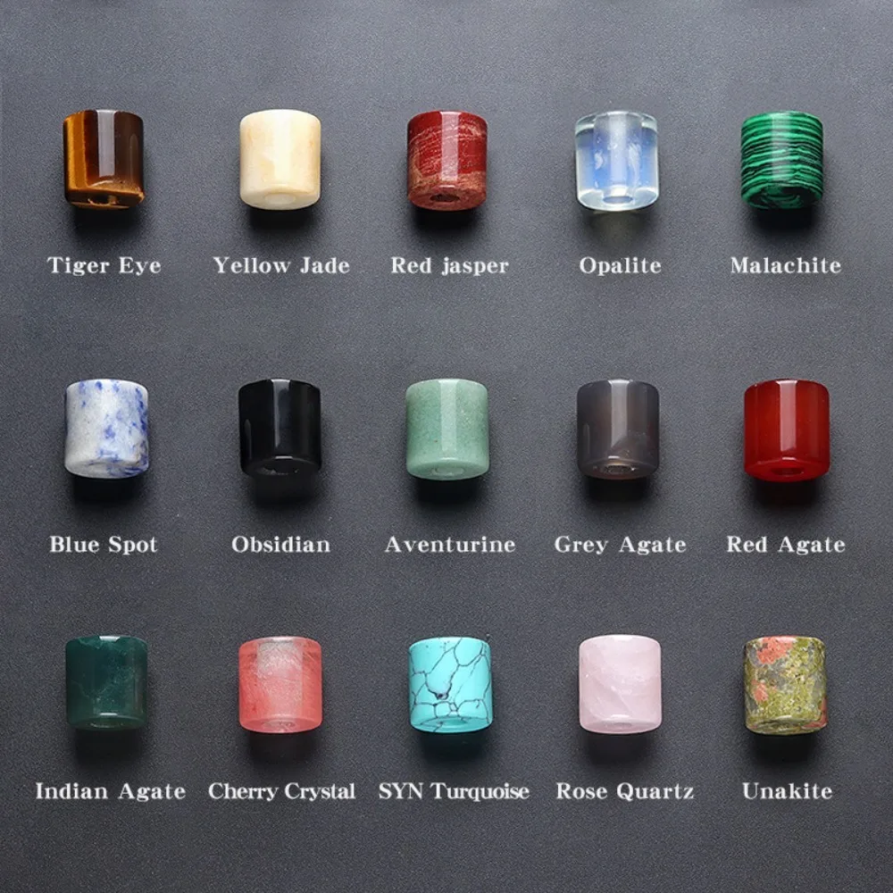Mixed Natural Stone Cylinder Beads, Large Hole Barrel Spacer Beads for Jewelry Making, Multicolor Gemstone Tube Beads
Mixed Natural Stone Cylinder Beads, Large Hole Barrel Spacer Beads for Jewelry Making, Multicolor Gemstone Tube Beads