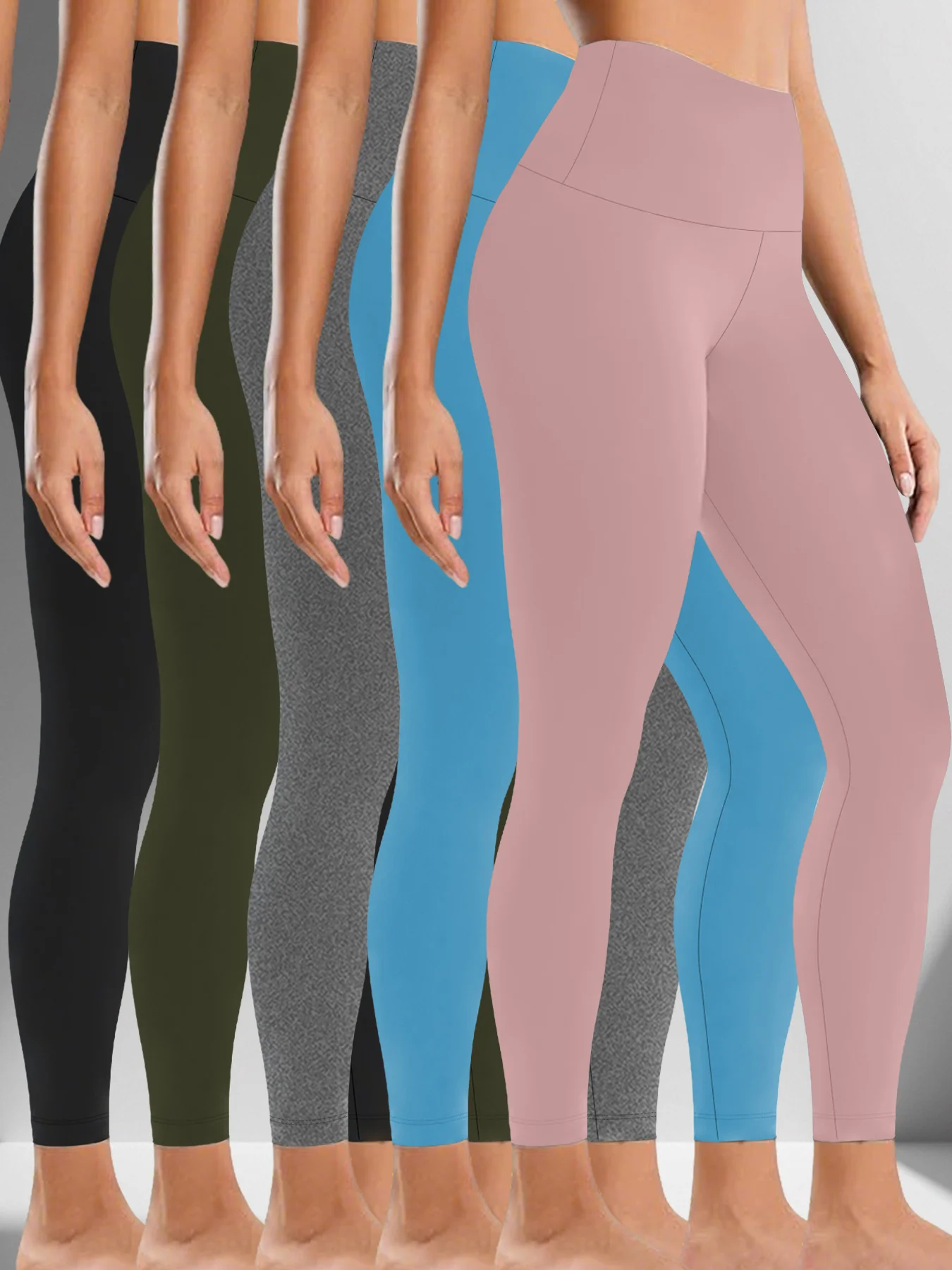 5 пар женских леггинсов с высокой талией — супермягкая ткань с эффектом утягивания живота, идеально подходит для йоги, бега и домашних занятий
5 пар женских леггинсов с высокой талией — супермягкая ткань с эффектом утягивания живота, идеально подходит для йоги, бега и домашних занятий
