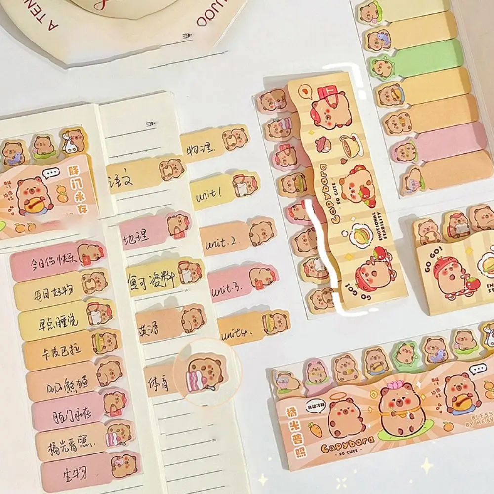 Book Tabs Cute Capybara Index Tabs Self Adhesive Cartoon Memo Pad Multifunction Multi-purpose Message Paper Stationery Supplies
Book Tabs Cute Capybara Index Tabs Self Adhesive Cartoon Memo Pad Multifunction Multi-purpose Message Paper Stationery Supplies
