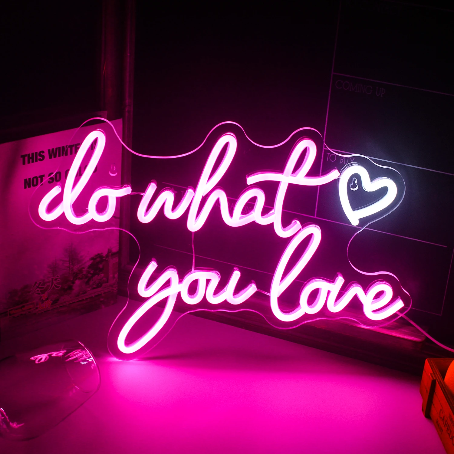 Do What You Love Neon Sign Letters USB Powered with Dimmer Sign for Wedding Engagement Valentines Day Home Room Wall Decor
Do What You Love Neon Sign Letters USB Powered with Dimmer Sign for Wedding Engagement Valentines Day Home Room Wall Decor