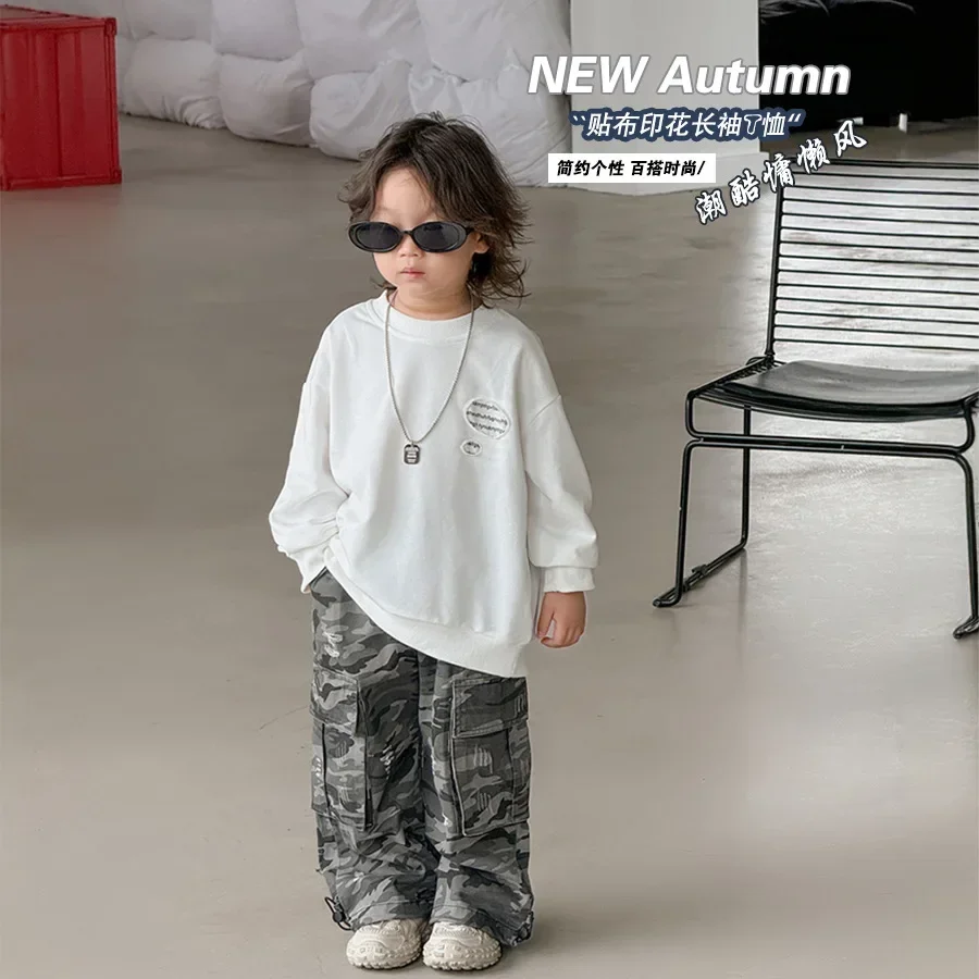 Children Clothes Autumn 2024 New Top Boy Printed Long Sleeve T Shirt Korean Style Fashionable Letter New Casual Kids T Shirt
Children Clothes Autumn 2024 New Top Boy Printed Long Sleeve T Shirt Korean Style Fashionable Letter New Casual Kids T Shirt