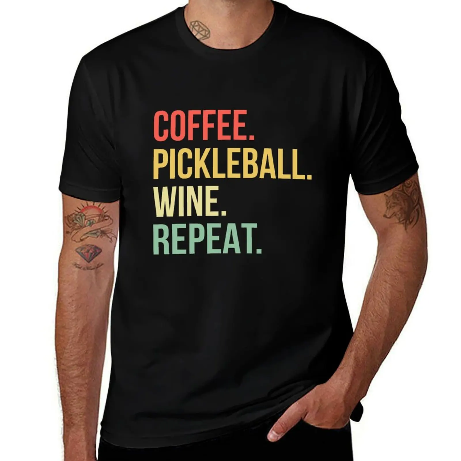Funny Coffee Pickleball Wine Repeat T-Shirt man t shirt cotton high quality t shirt man designer T-Shirt
Funny Coffee Pickleball Wine Repeat T-Shirt man t shirt cotton high quality t shirt man designer T-Shirt
