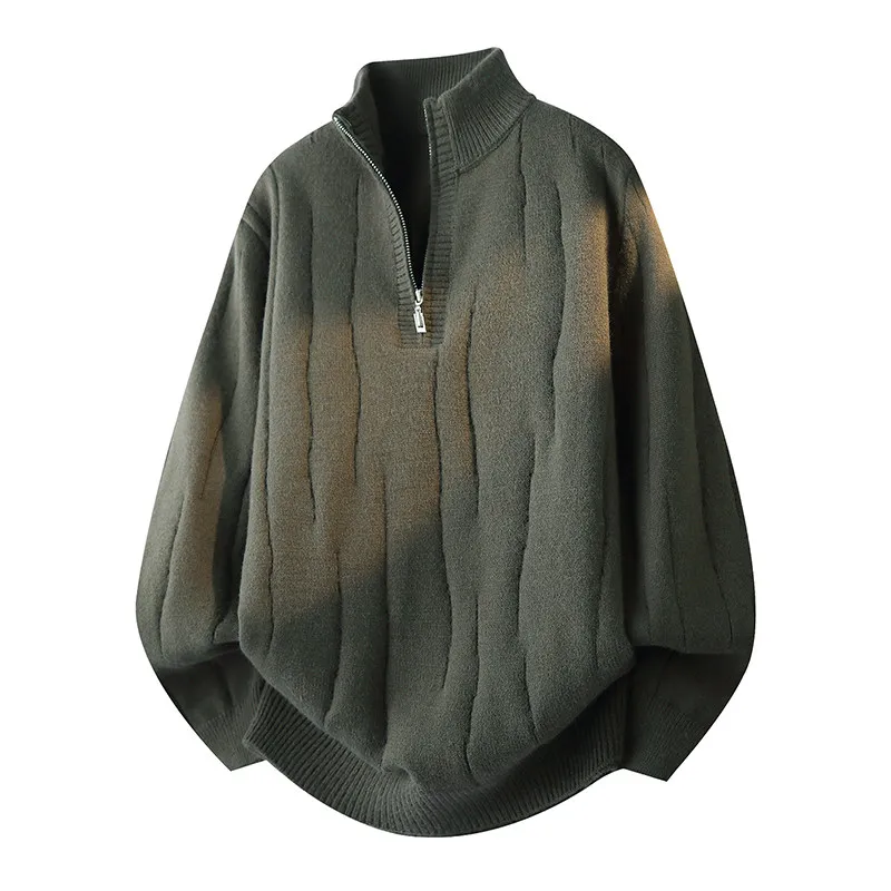 Осенне-зимний новый стиль: молодежный мужской вязаный свитер, повседневный универсальный джемпер с воротником-стойкой, теплый, мягкий, из полиэфирного волокна, с длинным рукавом
Осенне-зимний новый стиль: молодежный мужской вязаный свитер, повседневный универсальный джемпер с воротником-стойкой, теплый, мягкий, из полиэфирного волокна, с длинным рукавом