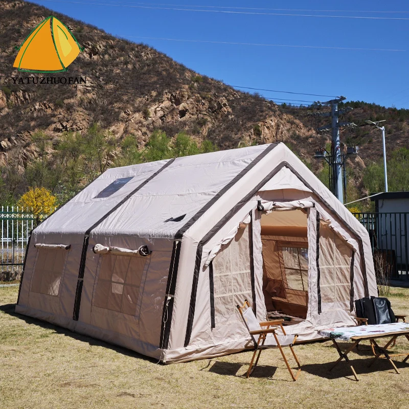Factory Large Family Outdoor Inflatable Tent Waterproof 17 Square Meter Oxford Cloth Single Layer With Cotton Fabric For Camping
Factory Large Family Outdoor Inflatable Tent Waterproof 17 Square Meter Oxford Cloth Single Layer With Cotton Fabric For Camping