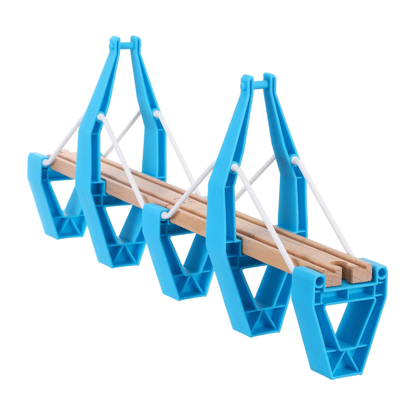 Wooden Train Bridge Double Suspension Blue Plastic Support Towers for Kids Railway Accessories Train Track Scene Props Expansion
Wooden Train Bridge Double Suspension Blue Plastic Support Towers for Kids Railway Accessories Train Track Scene Props Expansion