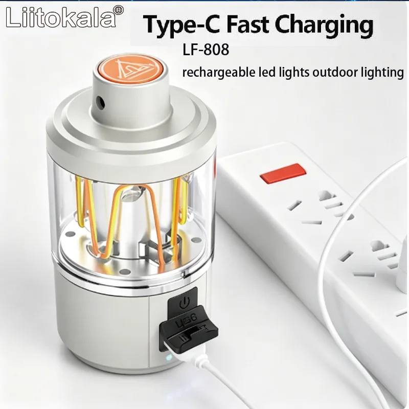 LiitoKala LF-808 tungsten filament bulb, strong light pendant lamp, type-C charging lamp, antique lamp
LiitoKala LF-808 tungsten filament bulb, strong light pendant lamp, type-C charging lamp, antique lamp