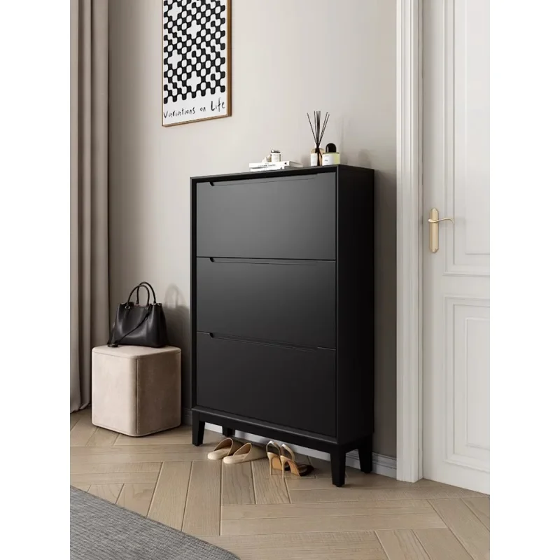 Shoe cabinet ultra-thin tipping bucket solid wood modern simple 18cm floor-to-ceiling household door large capacity small apartm
Shoe cabinet ultra-thin tipping bucket solid wood modern simple 18cm floor-to-ceiling household door large capacity small apartm