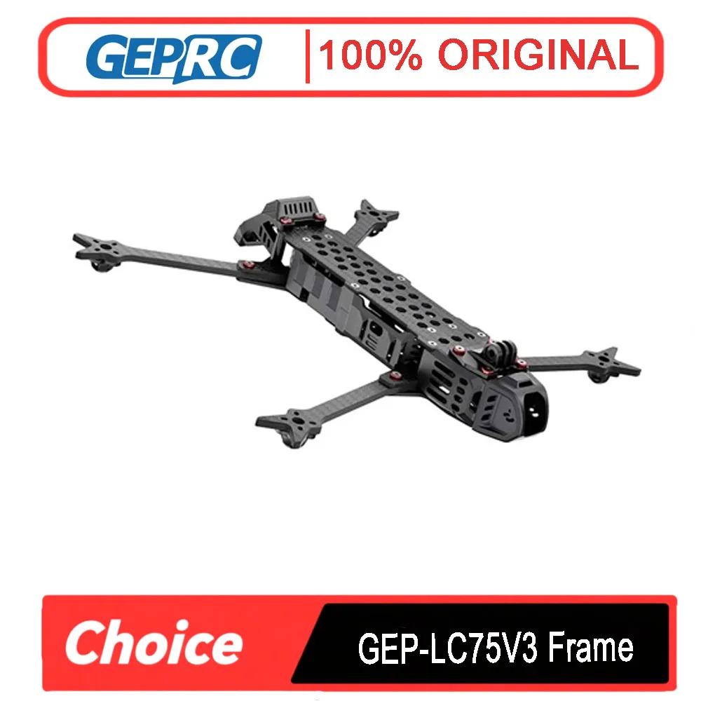 GEPRC LC75 V3 Carbon Fiber Drone Frame 342mm Wheelbase 7.5 Inch Arm for Crocodile75 V3 FPV Long Range 7-Inch Drone Model 
GEPRC LC75 V3 Carbon Fiber Drone Frame 342mm Wheelbase 7.5 Inch Arm for Crocodile75 V3 FPV Long Range 7-Inch Drone Model