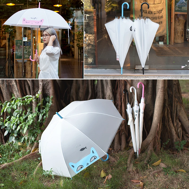Transparent Long Handle Rain Umbrella for Girls Student Couple Artistic Simple Windproof Sunade Two-way Rainproof Umbrella
Transparent Long Handle Rain Umbrella for Girls Student Couple Artistic Simple Windproof Sunade Two-way Rainproof Umbrella
