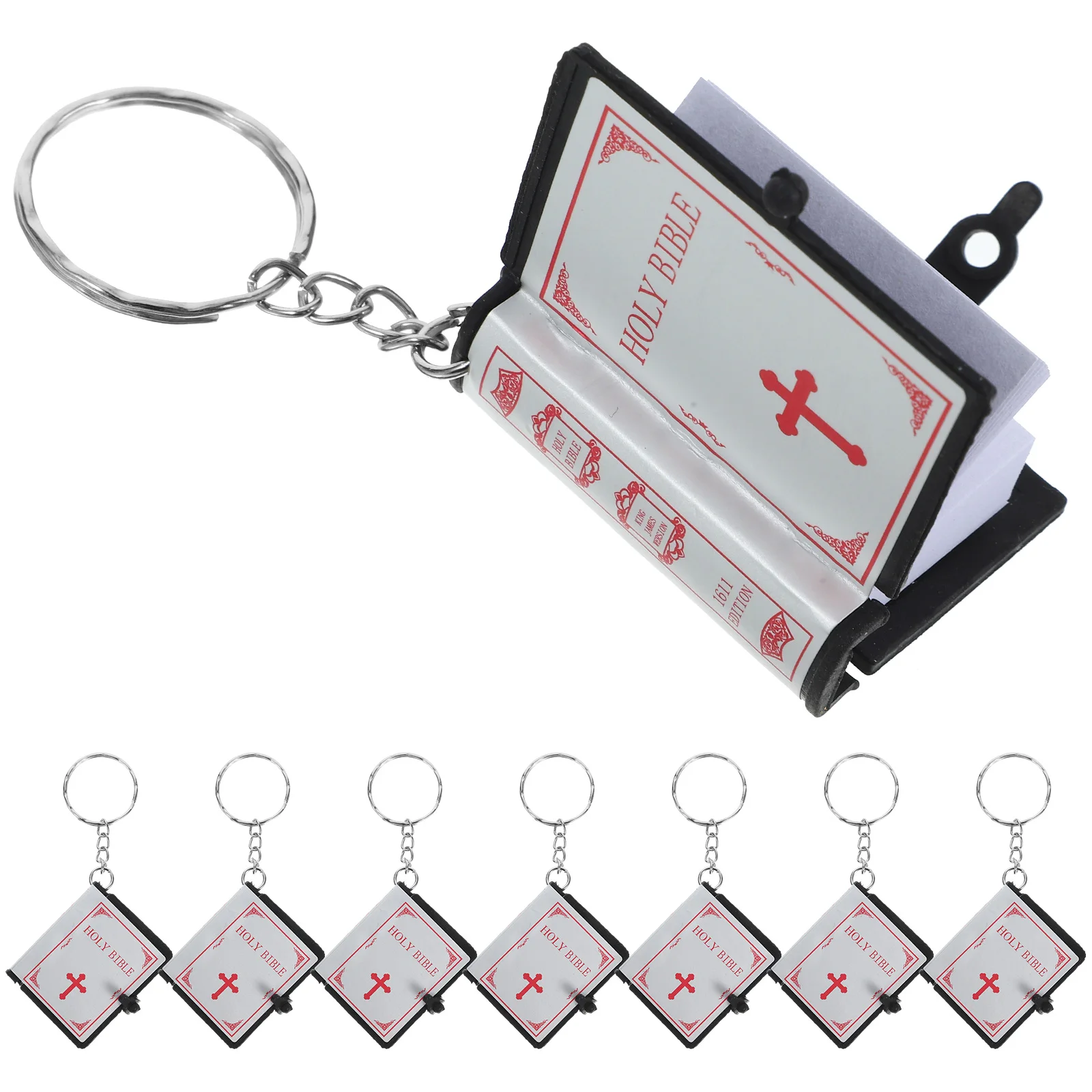 8 Pcs Mini Bible Keychain Religious Gifts Silver Bible Book Pendant Key Ring Decorative Hanging Bag Backpack Ornaments Sunday
8 Pcs Mini Bible Keychain Religious Gifts Silver Bible Book Pendant Key Ring Decorative Hanging Bag Backpack Ornaments Sunday