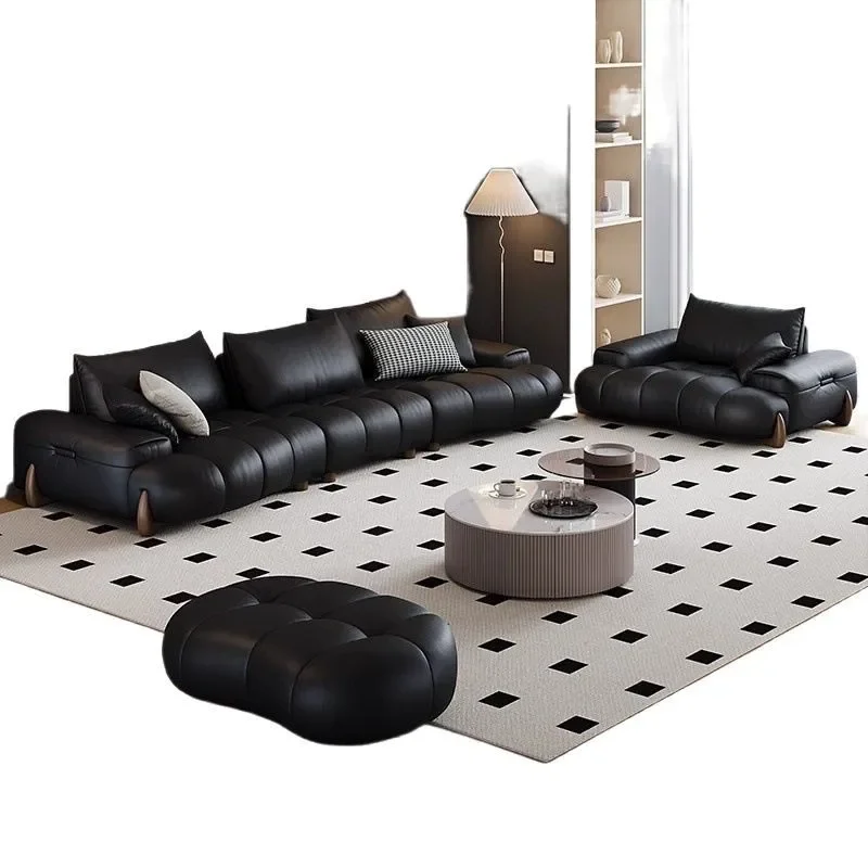 Retro style retro sofa leather sofa cowhide small apartment modern Italian straight row minimalist living room first layer 
Retro style retro sofa leather sofa cowhide small apartment modern Italian straight row minimalist living room first layer