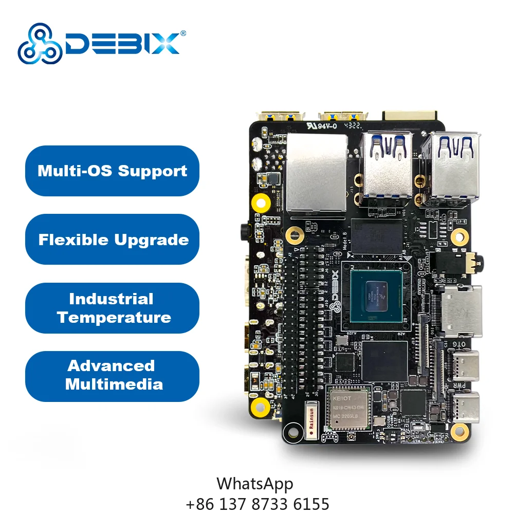 DEBIX Industrial -40C To 85C Custom Single Board Computer With NPU NXP I.MX 8M Plus Up To 4GB LPDDR4 For Edge AI Computing