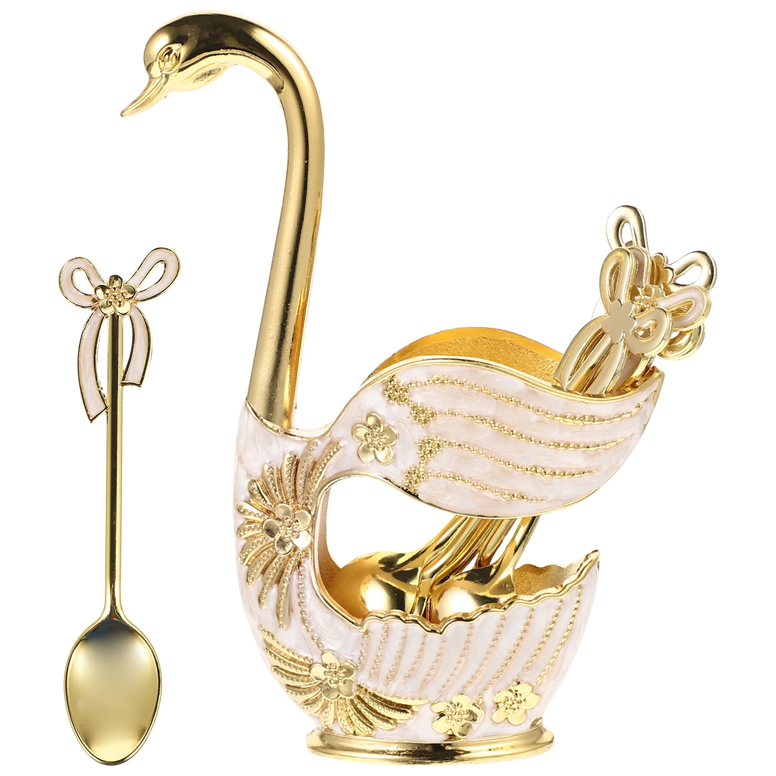 Dessert Spoon Holder Swan Base Stand Coffee Scoop Ice Cream Spoons Eating Kit Tea Organizer Metal Zinc Alloy Creative Shape
Dessert Spoon Holder Swan Base Stand Coffee Scoop Ice Cream Spoons Eating Kit Tea Organizer Metal Zinc Alloy Creative Shape