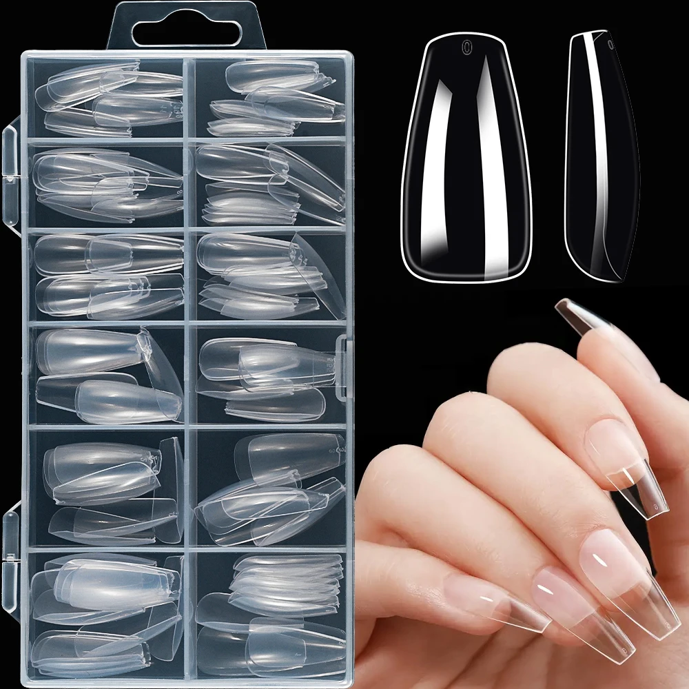 120pcs Clear Ballerina Gel False Nail Tips Medium Coffin French Fake Nails 12Size Full Cover Acrylic Artificial Extension Tips @
120pcs Clear Ballerina Gel False Nail Tips Medium Coffin French Fake Nails 12Size Full Cover Acrylic Artificial Extension Tips @