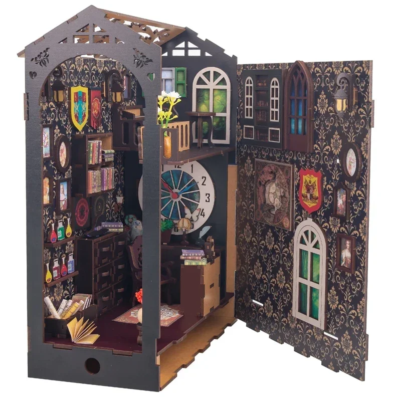 DIY WoodenBook Nook Shelf Insert Kit Magic House Miniature Model Kits Bookshelf With Light Bookend for Friends Birthday Gifts
DIY WoodenBook Nook Shelf Insert Kit Magic House Miniature Model Kits Bookshelf With Light Bookend for Friends Birthday Gifts