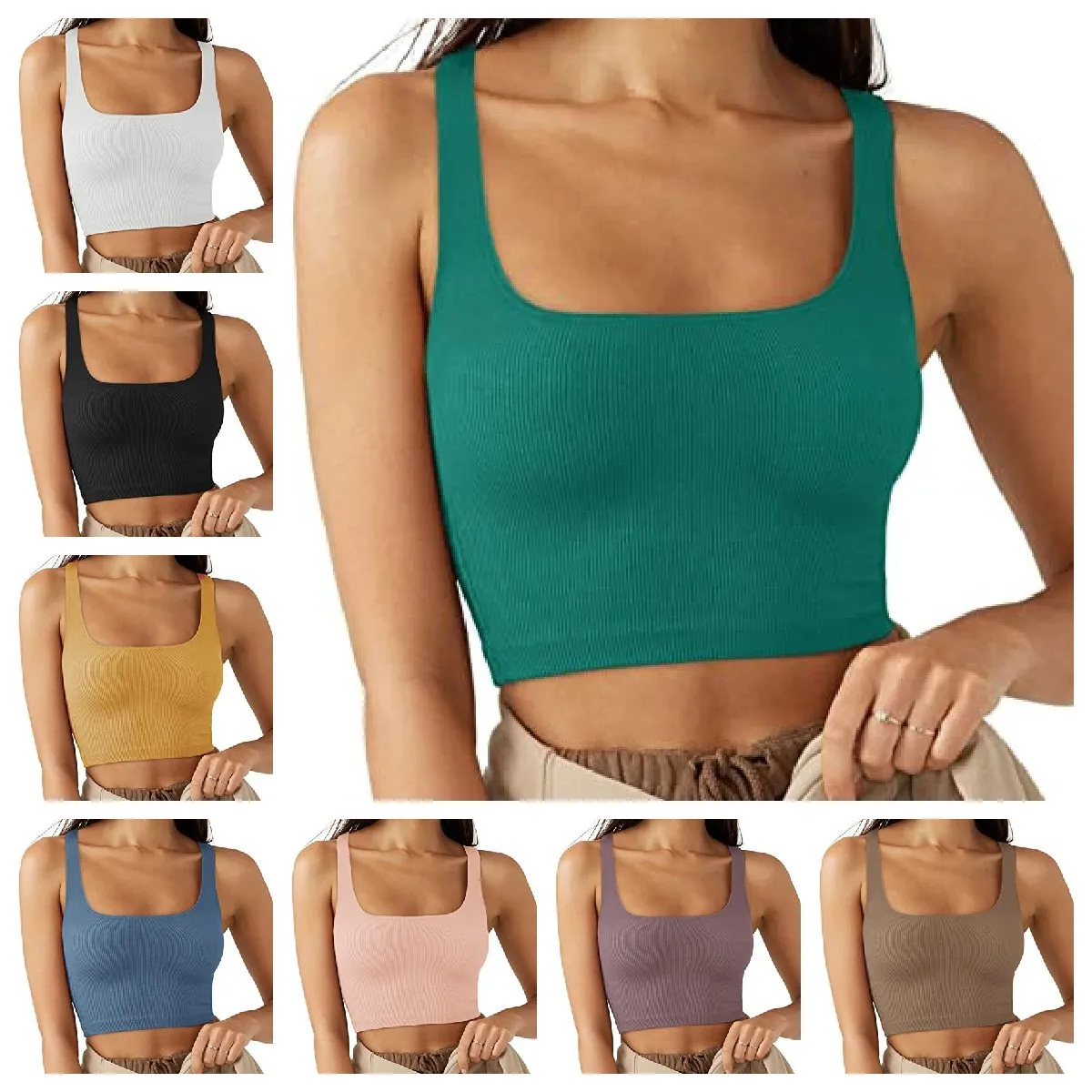 Spring new European and American style ins women's clothing solid color fashion trend sexy threaded small vest
Spring new European and American style ins women's clothing solid color fashion trend sexy threaded small vest