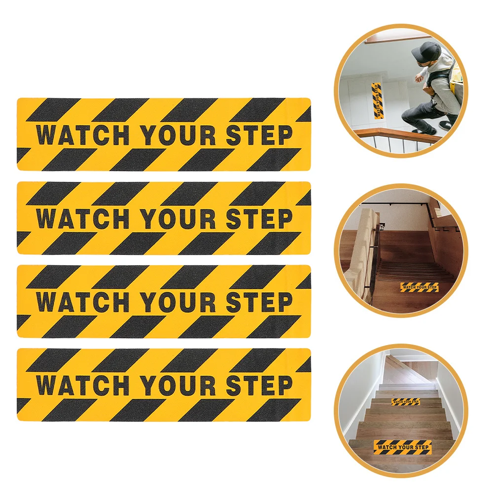 4Pcs Watch Your Step Stickers Non-Slip Floor Warning Decals Caution Wet Floor Tape Durable Safety Tape for Parks Malls
4Pcs Watch Your Step Stickers Non-Slip Floor Warning Decals Caution Wet Floor Tape Durable Safety Tape for Parks Malls